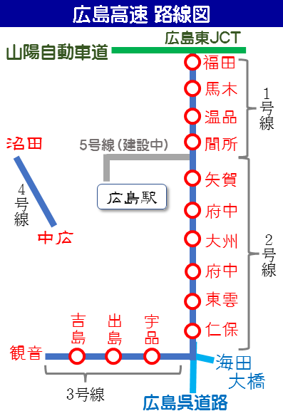 広島高速路線図